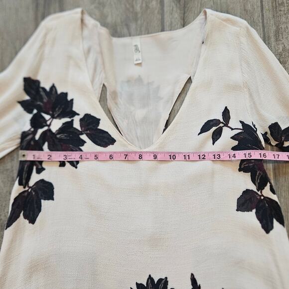Free People Wanderer Mini Dress Womens Size S Ivory Combo Bell Sleeve Cut Out - Picture 5 of 16